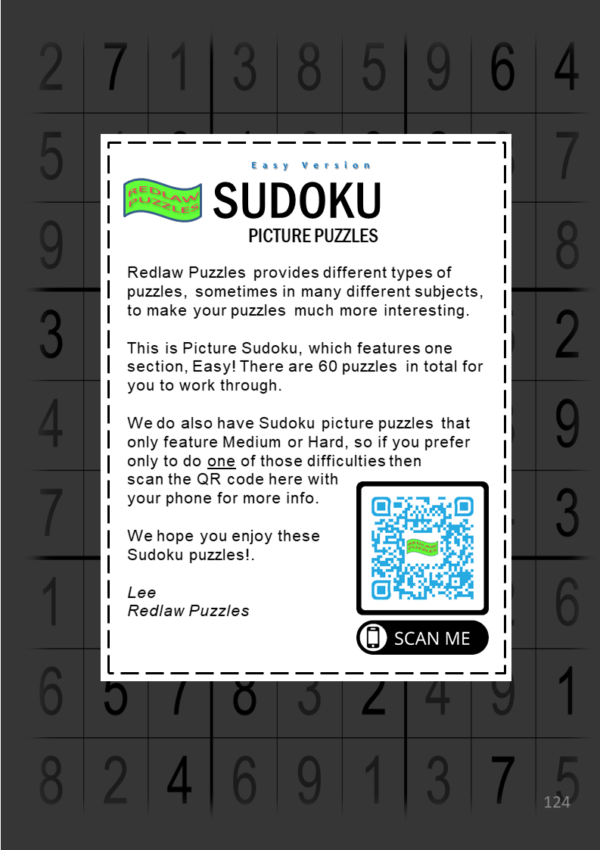 Easy Picture Sudoku, back cover