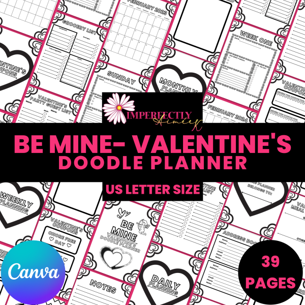 Be Mine Valentine's Doodle Planner