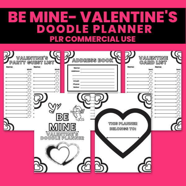 Be Mine Valentine's Doodle Planner