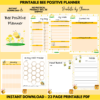 Bee Positive Planner, Undated Monthly Pages, My Day & Week, PRINTABLE