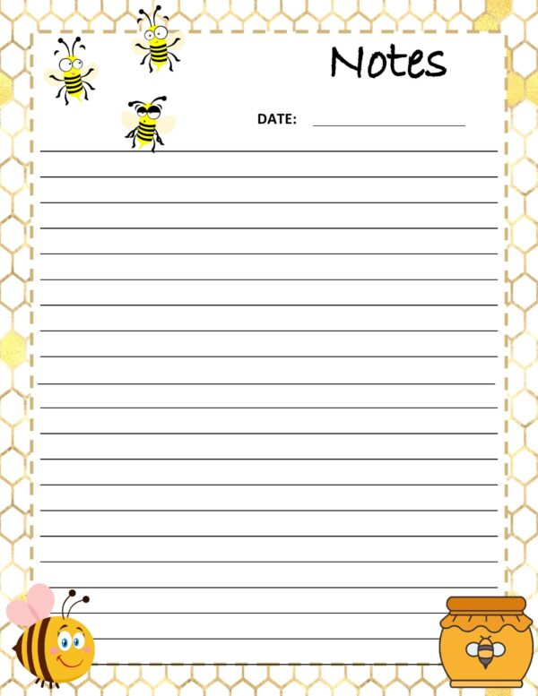 Bee Positive Planner, Undated Monthly Pages, My Day & Week, PRINTABLE - Image 8