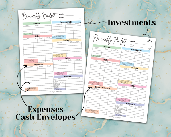Bi Weekly Budget Printable Planner | Bi Weekly Budget Planner - Image 4