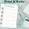 Bill Tracker Printable Bundle | Bill Tracker Digital Download - Image 4