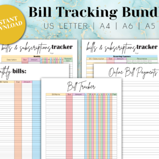 bill tracking printables