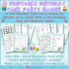12 Printable Birthday Cake Party Games