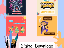 Adventurous Minds Coloring Collection/Printable Series for Kids (Set of 4 Books, 40 Pages Total)..DIGITAL DOWNLOAD!
