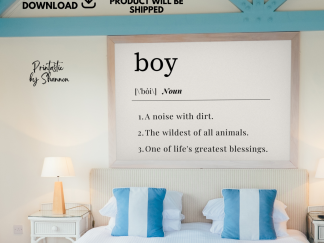 Funny Definition of Boy Digital Print, Wall Art, PRINTABLE, Noise with Dirt, Gift for Expectant Parents