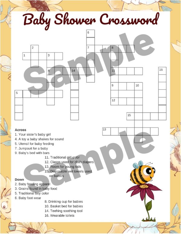 Bumblebee Baby Shower Games - Image 6