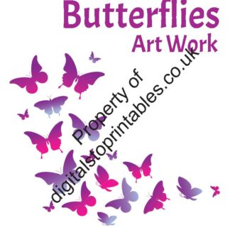 Butterflies Coloring Pages in reprintable pdf format