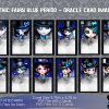 Gothic Fantasy Blue Oracle Card Template, Affirmations, Oracle, Lunchbox Notes Card Template, 12 Cards, PDF, PNG