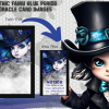 Gothic Fantasy Blue Oracle Card Template, Affirmations, Oracle, Lunchbox Notes Card Template, 12 Cards, PDF, PNG - Image 3