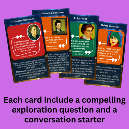 Motivational Card Deck, Printable, Self-development and Women Empowerment, Personal and Social Game - Image 3