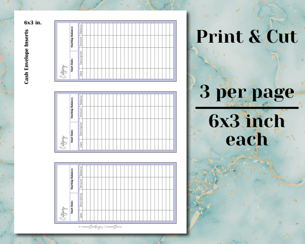 Cash Envelopes Inserts | Printable Cash Envelopes Template - Image 4