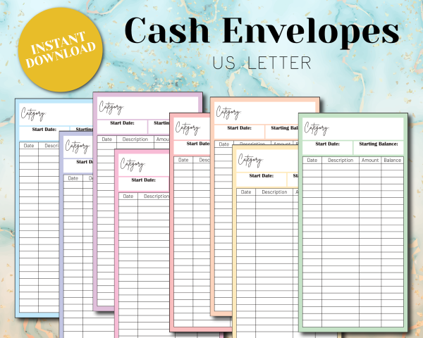 cash envelope printables