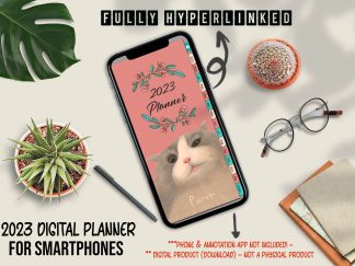 2023 Digital Planner for Smartphones - Cute Cat Purring