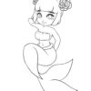 Chibi Mermaids Coloring Pages - Image 3