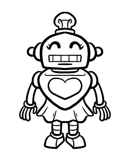 Chibi Robots Coloring Pages - Image 9