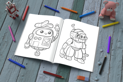 Chibi Robots Coloring Pages - Image 2