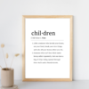 Funny Definition of Children Digital Print, Wall Art, PRINTABLE - Image 2