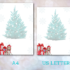 Printable Christmas Dotted Stationery - Christmas Note Paper, Dog Winter Writing Paper, Digital Letter Paper, Digital Download - Image 3