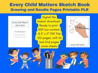 PLR Every Child Matters Sketch Book Printable