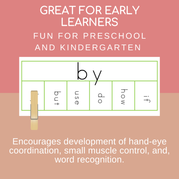 Sight Word Clip Cards are great for early learners