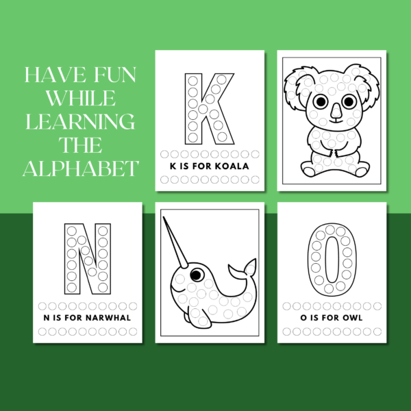 have fun while learning the alphabet