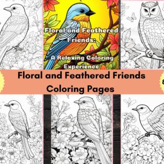 Floral and Feathered Friends A Relaxing Coloring Experience/Digital Download!