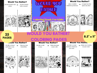 Would You Rather? Coloring Pages-Super Powers Edition! Printables/Digital Download