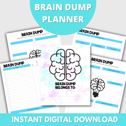 Brain Dump Journal Planner Printable Thought Organizer