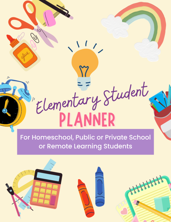 Elementary Student Planner, Homeschool, Public, Private, Remote Learning, PRINTABLE, Activities - Image 2