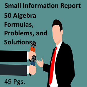 Cover, Algebra Formulas Report