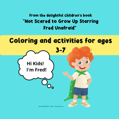 Fred Unafraid's Coloring Pages, Learn to Count and more