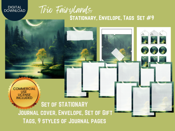 Trio Fairylands Journal Envelope Tags 009