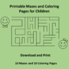 mazes and coloring pages