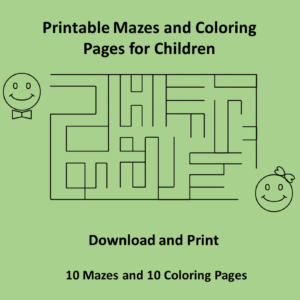 mazes and coloring pages