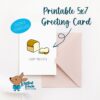 I Loaf You A Lot 5x7 Printable Greeting Card, Instant Download