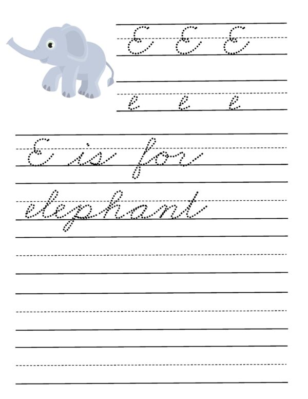 Cursive A to Z, ABC Tracing, A is for Alligator, Bonus Coloring Book & Flashcards, Printable PDFs, Digital Download - Image 5