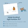 Hey There Punkin 5x7 Printable Greeting Card, Instant Download - Image 3