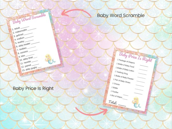 Cute Mermaid Baby Shower Games - Image 4