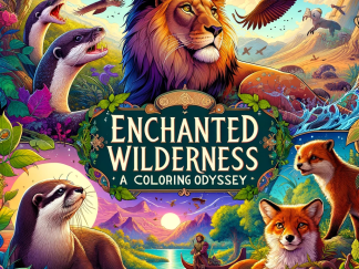 Enchanted Wilderness: A Coloring Odyssey-Coloring Pages/Digital Download
