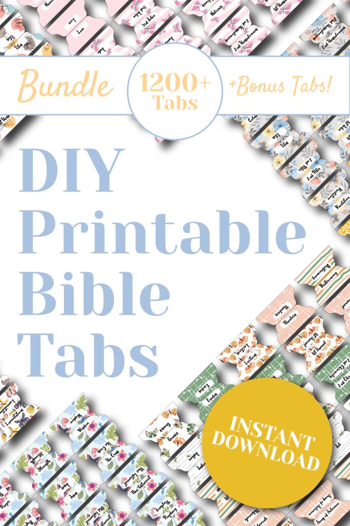 Double Sided Printable Bible Tabs for Bible Journaling and Devotionals ...