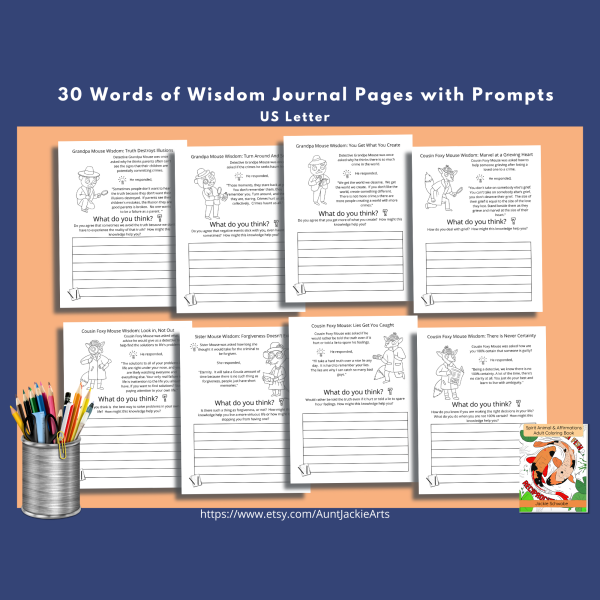 PRINTABLE COLORING Pages | Detective Mouse Adult and Tween Coloring Book and Journal Prompt Pages, 65 Pages, Mouse, Detective, Prompts, US - Image 7