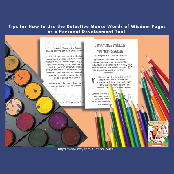 PRINTABLE COLORING Pages | Detective Mouse Adult and Tween Coloring Book and Journal Prompt Pages, 65 Pages, Mouse, Detective, Prompts, US - Image 9