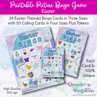 Diamante Printables Easter Bingo Cards Product Image 01