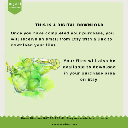 SALTY VIBES, Instant Download, Margarita Party Decorations, png files for Sublimation, Butterfly png sublimation, Summer Stickers Printable - Image 7