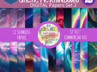 Galactic Rainbows Digital Paper Set 2 of 3