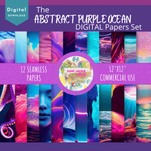 Digital-Paper-Majestic-Purple-Ocean-Bioluminescent 1