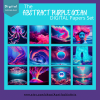 DIGITAL PAPER Bundle - Abstract Purple Ocean - Digital Paper - Octopus Sea Queen Wave Waterfall - Papers Pack 12 - 12x12 - jpg png - 6000px - Image 2