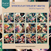 DIGITAL PAPER Bundle - Psychedelic Watercolor Art Nouveau Digital Papers 12 - Papers Pack 12 - 12x12 - jpg png - 6000px - Set 6 of 7 - Image 2